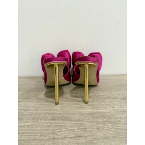 Jeffrey Campbell Bow-Down Slip On Pin-Heeled Mules Fuchsia Women's Size 6 - Picture 5 of 7